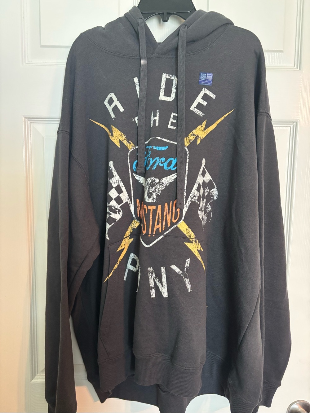 Ford Black Graphic Mustang Hoodie